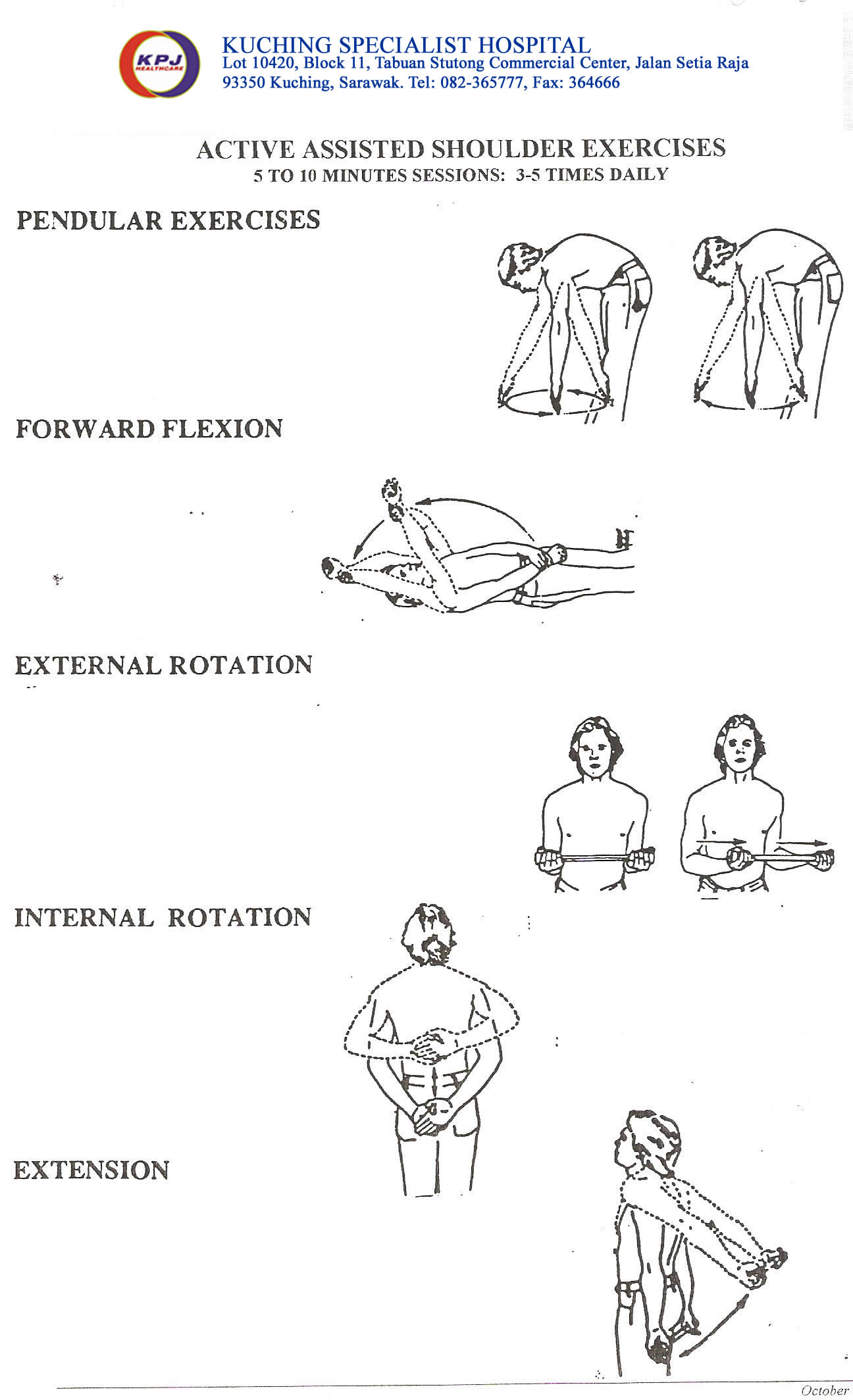 Kuching Specialist Orthopaedic Virtual Clinic shoulder-exercise-charts